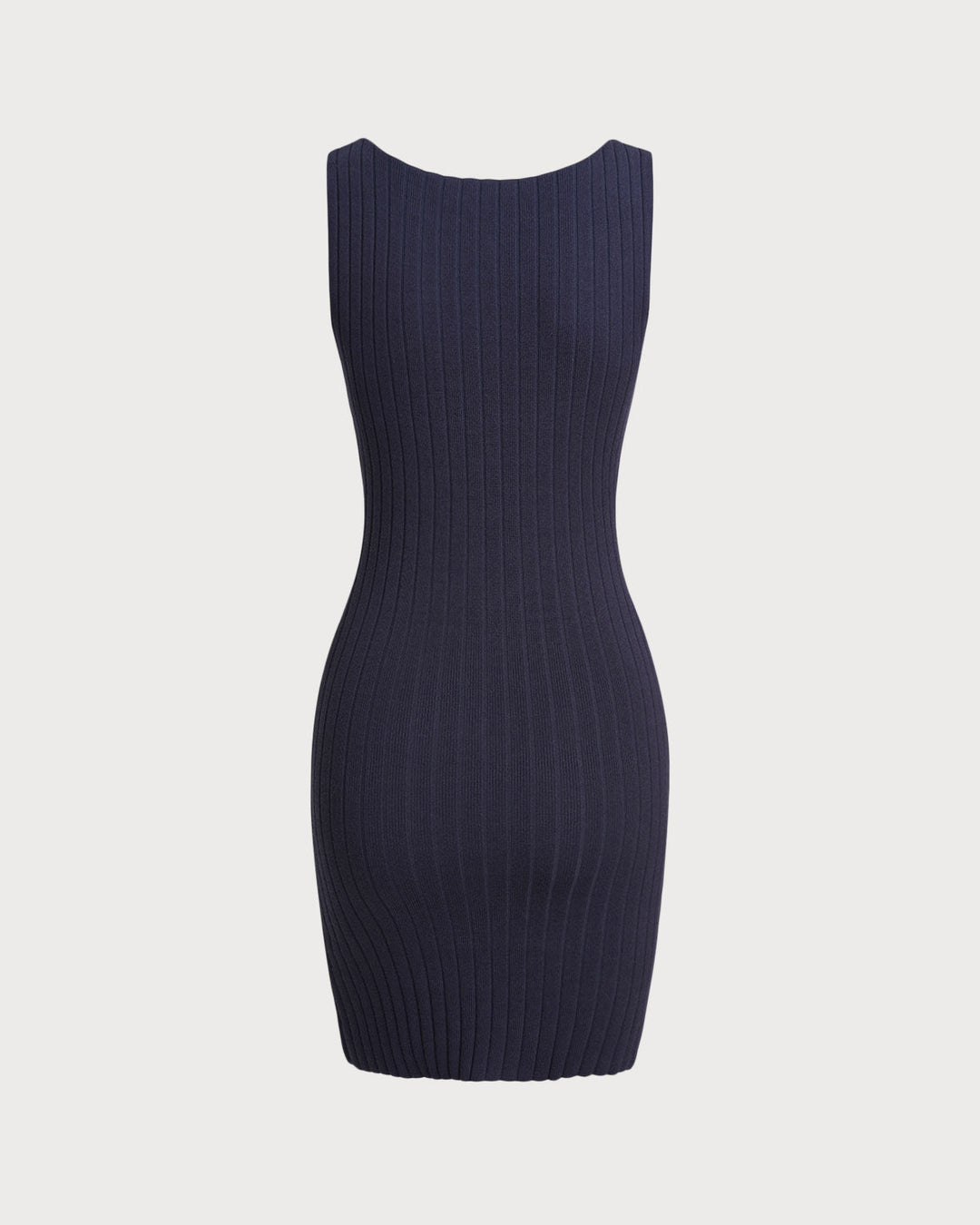 Blue Bodycon Sleeveless Sweater Dress
