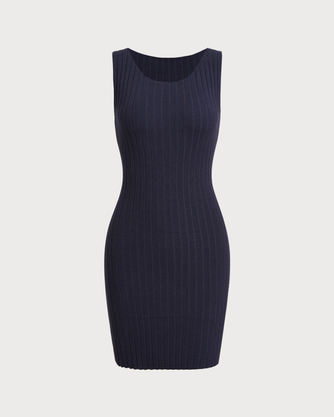 Blue Bodycon Sleeveless Sweater Dress