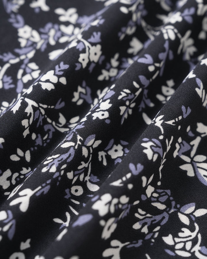 Blue Floral Tie Strap Mini Dress